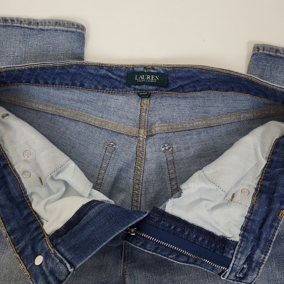 Ralph Lauren Cigarette Denim Jeans Taper Ankle Mid Rise Relaxed Fit - Picture 3 of 11